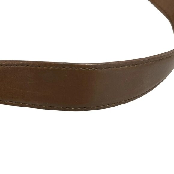 Auth GUCCI - 14057 Dark Brown Beige Jacquard Leather Handbag - Picture 9 of 16